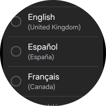 Pulsa el idioma deseado.