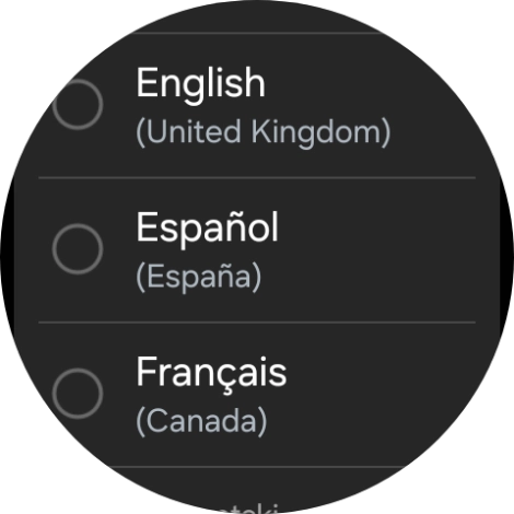 Pulsa el idioma deseado.