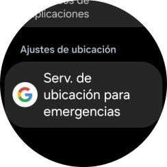 Pulsa Serv. de ubicación para emergencias.