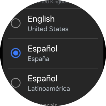 Pulsa el idioma deseado.