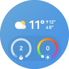 Mantén pulsado el widget deseado.