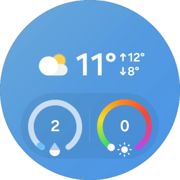 Mantén pulsado el widget deseado.