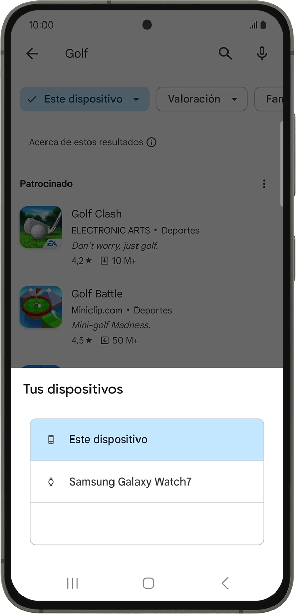 En el teléfono: Pulsa Samsung Galaxy Watch7.