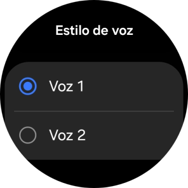 Pulsa la voz deseada.