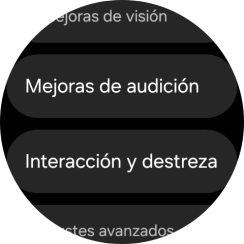 Pulsa Mejoras de audición y sigue las indicaciones de la pantalla para seleccionar los ajustes deseados.
