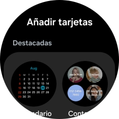 Pulsa el widget deseado para añadirlo.