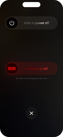 Press and drag the power off icon right. Press and drag the power off icon right.