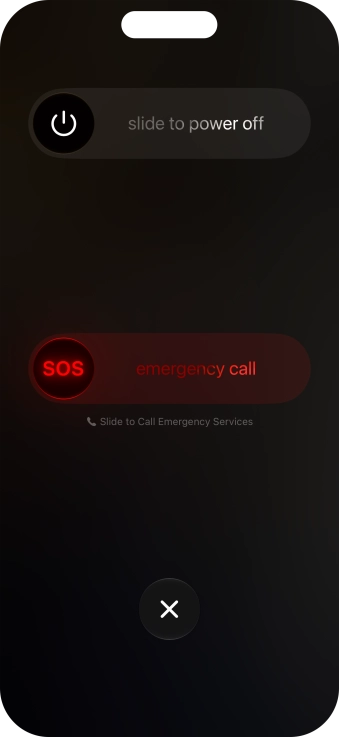 Press and drag the power off icon right. Press and drag the power off icon right.
