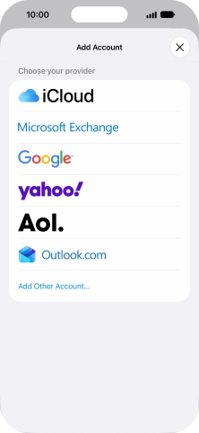 Press Add Other Account.... Press Add Other Account....