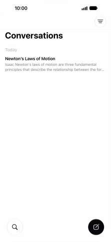 Press the required conversation to return to the conversation.