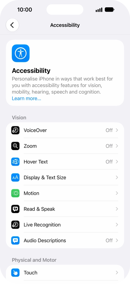 Press the required category below 