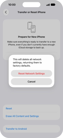 Press Reset Network Settings. Press Reset Network Settings.