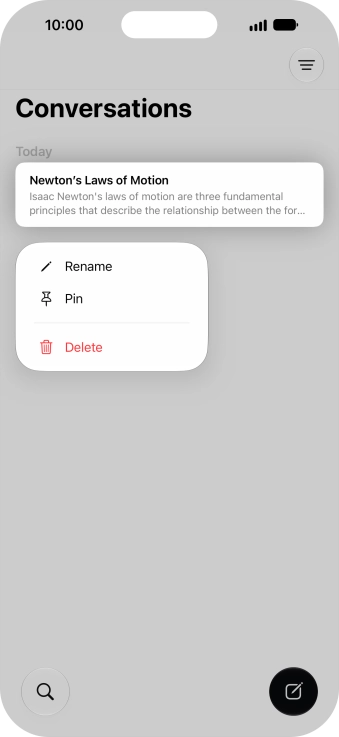 Press Rename and follow the instructions on the screen to rename the conversation.