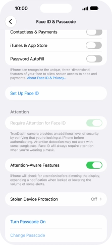Press Set Up Face ID. Press Set Up Face ID.