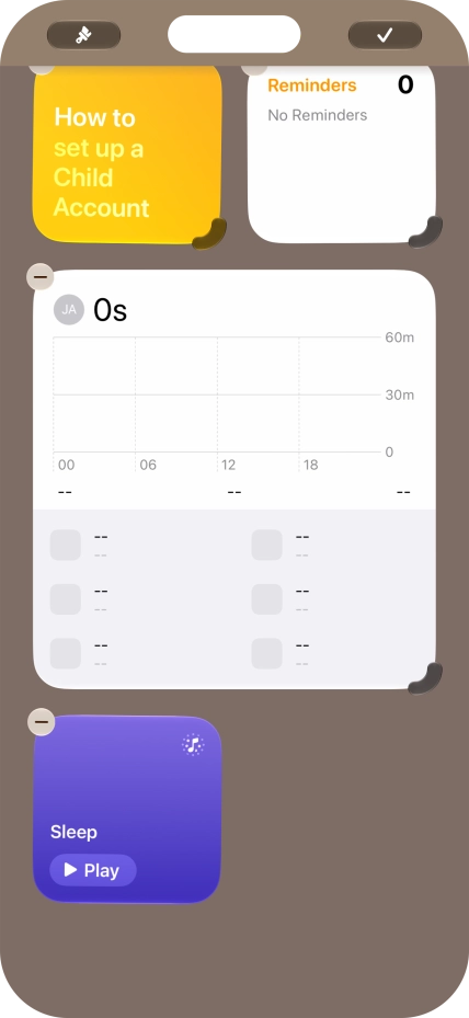 Press the confirm icon.