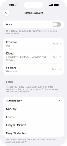 If you turn off the function, press the required setting. If you turn off the function, press the required setting.