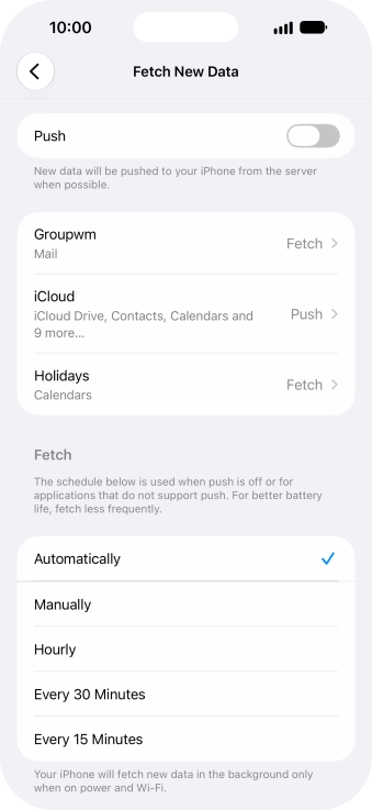 If you turn off the function, press the required setting. If you turn off the function, press the required setting.