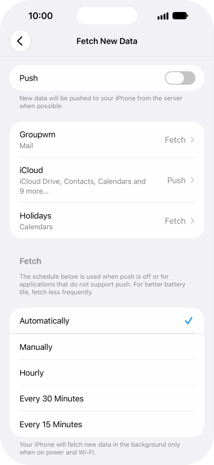 If you turn off the function, press the required setting. If you turn off the function, press the required setting.