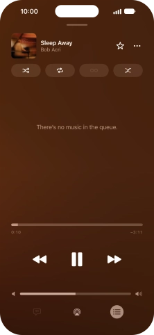 Press the shuffle icon to turn the function on or off.