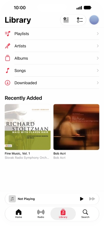 Press Playlists.