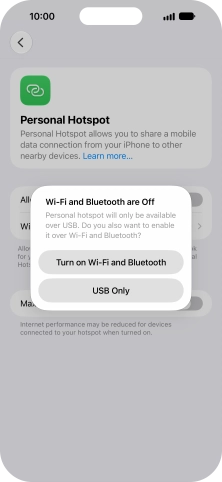 If Wi-Fi is turned off, press Turn on Wi-Fi and Bluetooth.