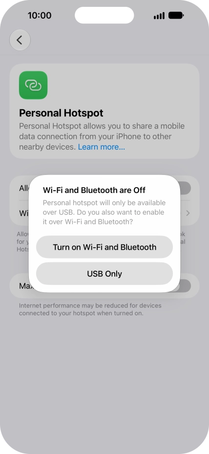 If Wi-Fi is turned off, press Turn on Wi-Fi and Bluetooth.