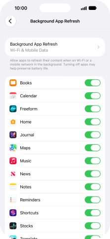 Press Background App Refresh.