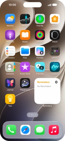 If you're using a Widget Stack: slide up or down on the stack to select the required widget.