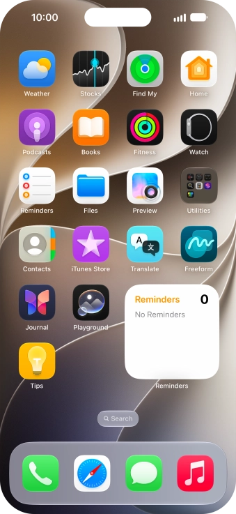 If you're using a Widget Stack: slide up or down on the stack to select the required widget.
