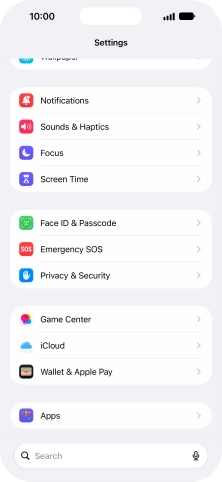 Press Face ID & Passcode. Press Face ID & Passcode.