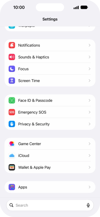 Press Face ID & Passcode. Press Face ID & Passcode.