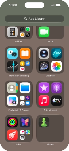 Press and hold the required app.