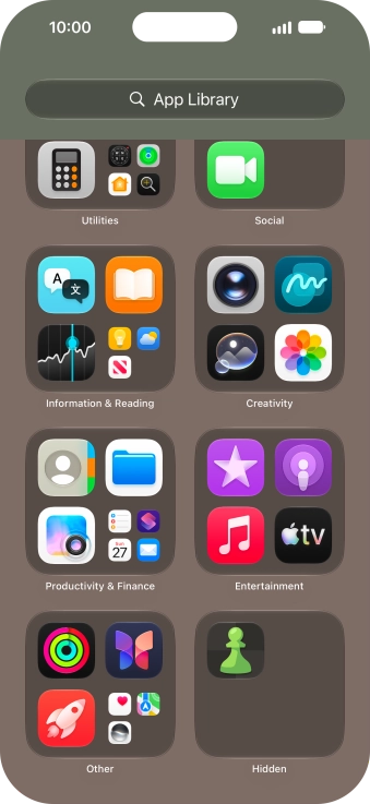 Press and hold the required app.