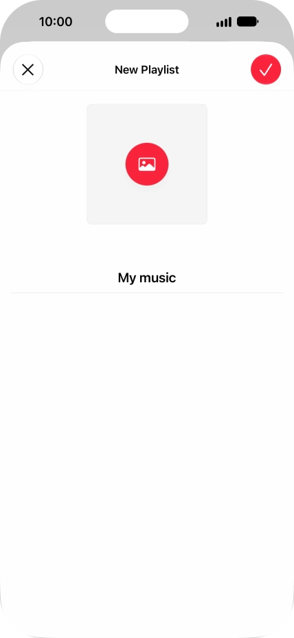 Press the confirm icon.