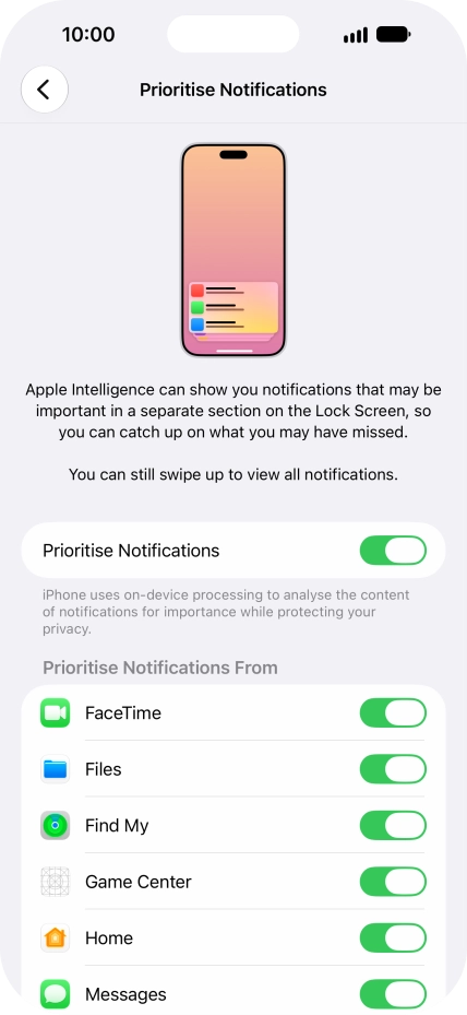 Press the indicator next to Press the indicator next to