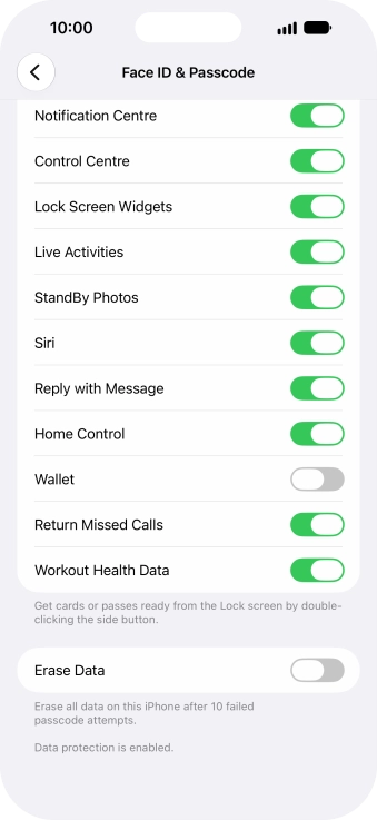 Press the indicator next to 