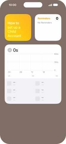Slide your finger up or down on the screen to see more widgets.
