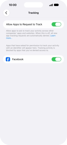 Press the indicator next to 