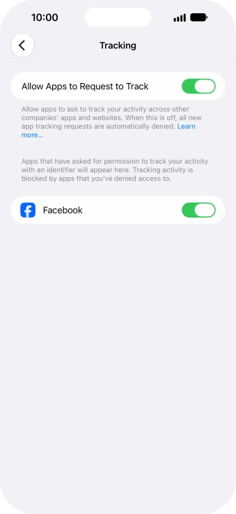 Press the indicator next to 