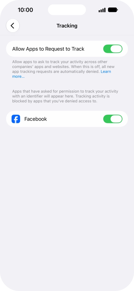 Press the indicator next to 
