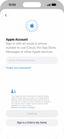 Press Email or Phone Number and key in the username for your Apple Account.