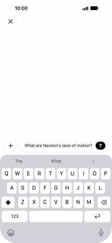 Follow the instructions on the screen to type or speak the required question. You can also attach pictures or documents and ask questions to them.