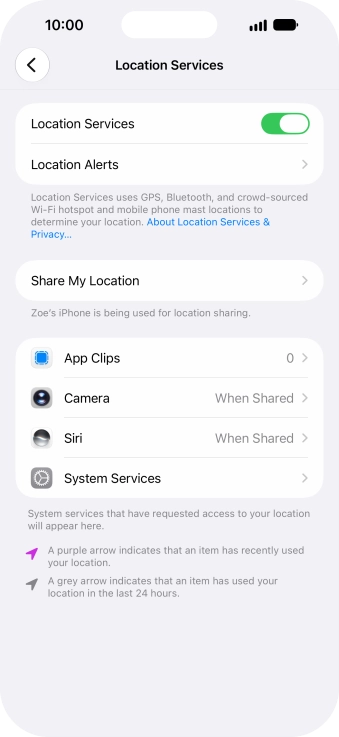 Press the required app. Press the required app.