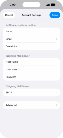 Press SMTP. Press SMTP.