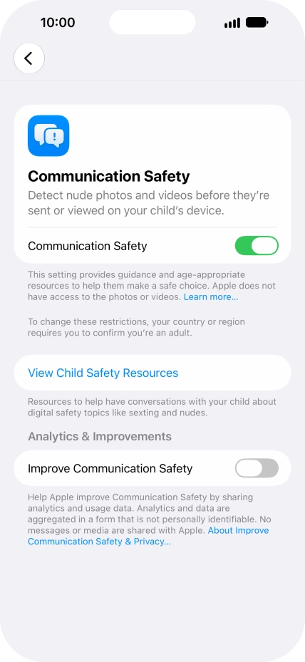 Press the indicator next to 