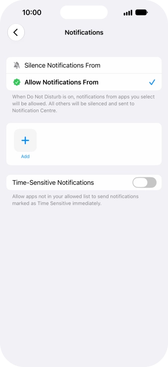Press the indicator next to 
