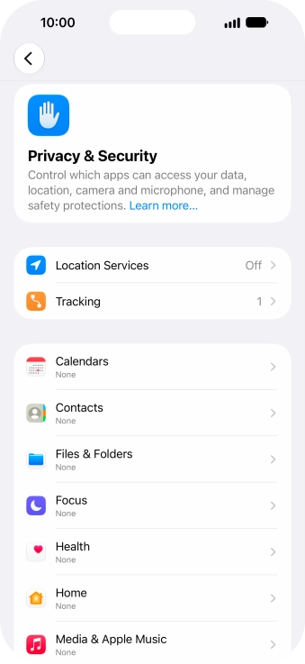 Press Location Services. Press Location Services.
