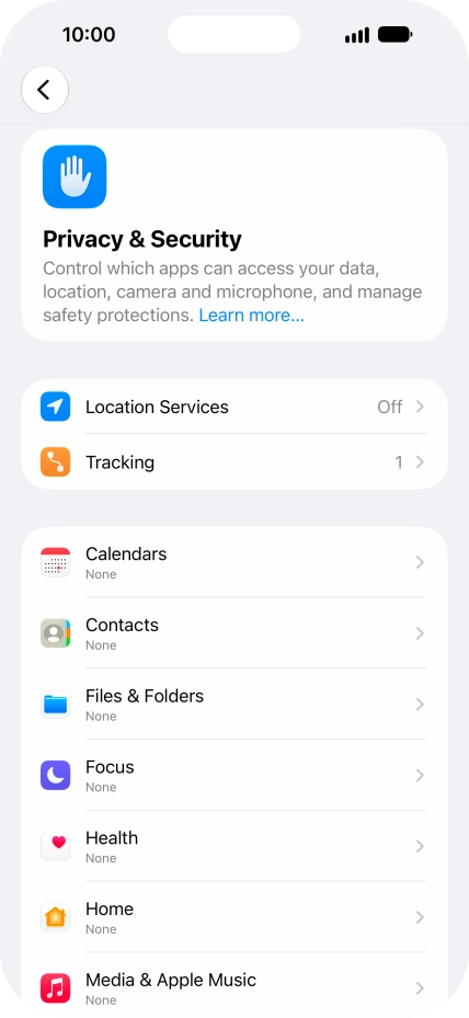 Press Location Services. Press Location Services.