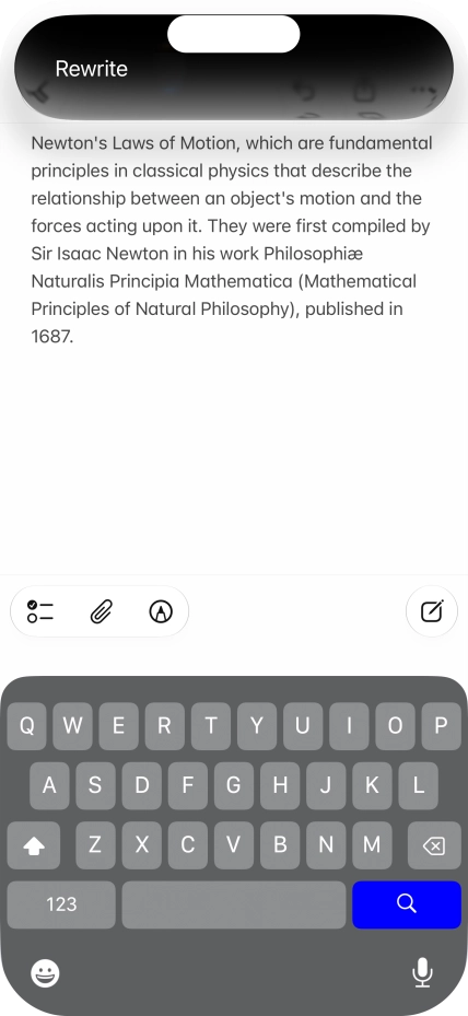 To automatically rewrite the text, use the command “Rewrite”.