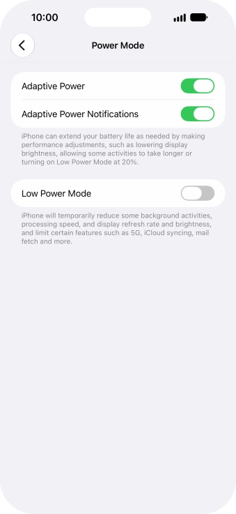 Press the indicator next to 